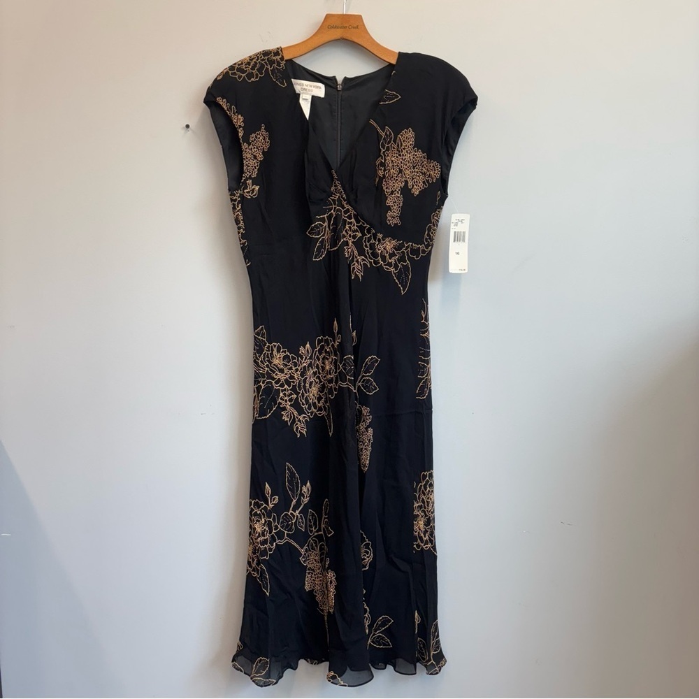 NWT Vintage Jones New York Dress Womens 16 Y2K Fairy‎ Grunge Midi Whimsigoth